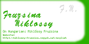 fruzsina miklossy business card