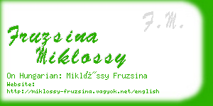 fruzsina miklossy business card